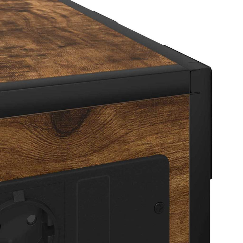 vidaXL Éjjeli asztal Füstölt tölgy Faanyag