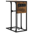 vidaXL Éjjeli asztal Füstölt tölgy Faanyag