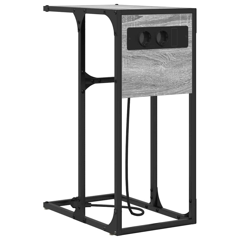 vidaXL Éjjeli asztal Szürke sonoma Faanyag