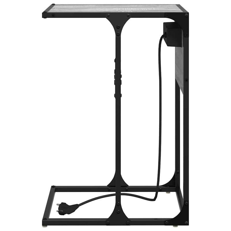 vidaXL Éjjeli asztal Szürke sonoma Faanyag