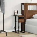 vidaXL Éjjeli asztal barna tölgy Faanyag