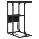 vidaXL Éjjeliszekrény Fekete tölgy 41,5 x 26 x 60,5 cm Faanyag