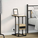 vidaXL Éjjeliszekrény fiókkal sonoma tölgy 41.5 x 26 x 60.5 cm Faanyag