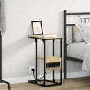 vidaXL Éjjeliszekrény fiókkal sonoma tölgy 41.5 x 26 x 60.5 cm Faanyag