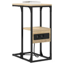 vidaXL Éjjeliszekrény fiókkal sonoma tölgy 41.5 x 26 x 60.5 cm Faanyag