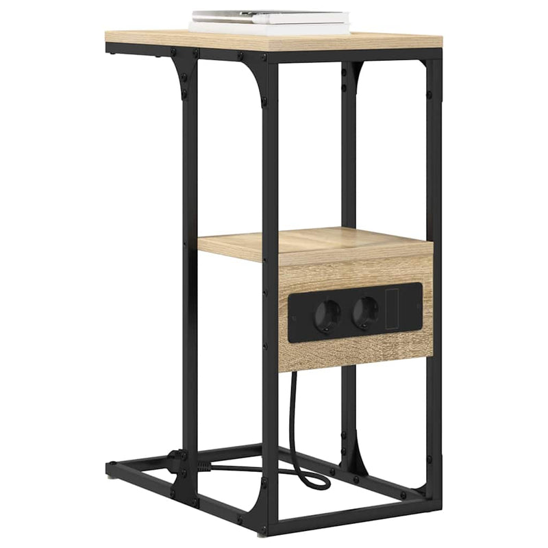 vidaXL Éjjeliszekrény fiókkal sonoma tölgy 41.5 x 26 x 60.5 cm Faanyag