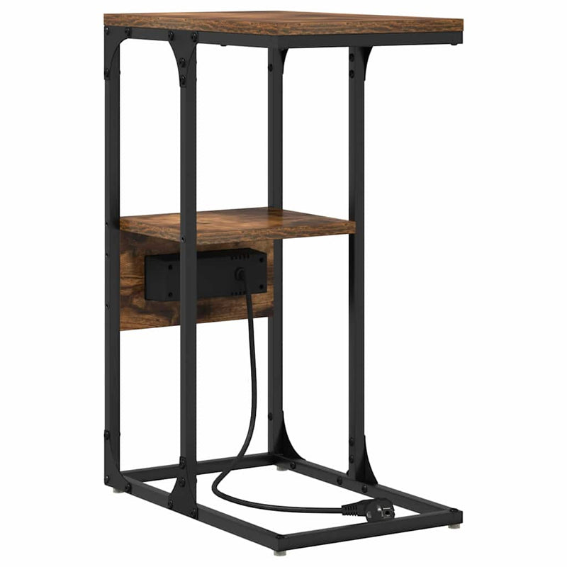 vidaXL Éjjeliszekrény Füstölt tölgy 41.5 x 26 x 60.5 cm Faanyag