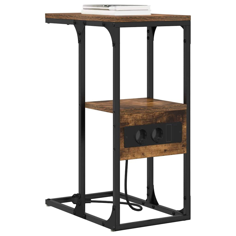 vidaXL Éjjeliszekrény Füstölt tölgy 41.5 x 26 x 60.5 cm Faanyag