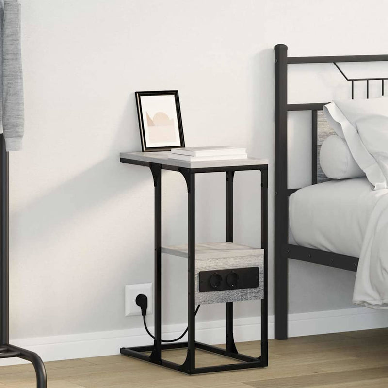 vidaXL Éjjeliszekrény Szürke sonoma 41.5 x 26 x 60.5 cm Faanyag