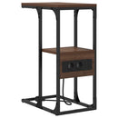 vidaXL Éjjeliszekrény fiókkal barna tölgy 41.5 x 26 x 60.5 cm Faanyag