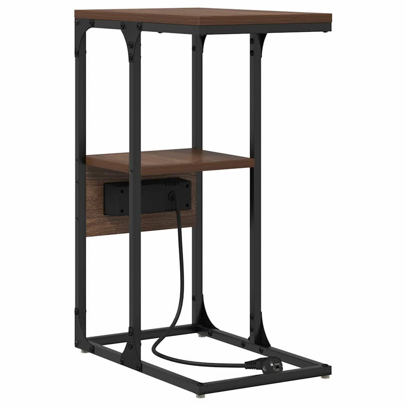 vidaXL Éjjeliszekrény fiókkal barna tölgy 41.5 x 26 x 60.5 cm Faanyag