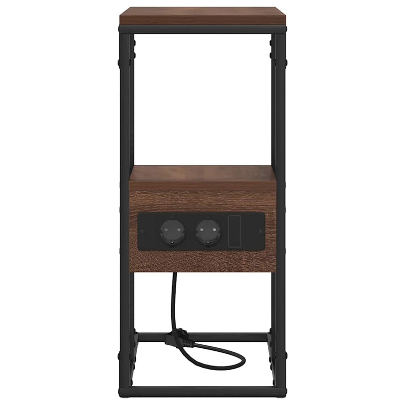 vidaXL Éjjeliszekrény fiókkal barna tölgy 41.5 x 26 x 60.5 cm Faanyag