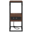 vidaXL Éjjeliszekrény fiókkal barna tölgy 41.5 x 26 x 60.5 cm Faanyag