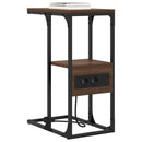 vidaXL Éjjeliszekrény fiókkal barna tölgy 41.5 x 26 x 60.5 cm Faanyag