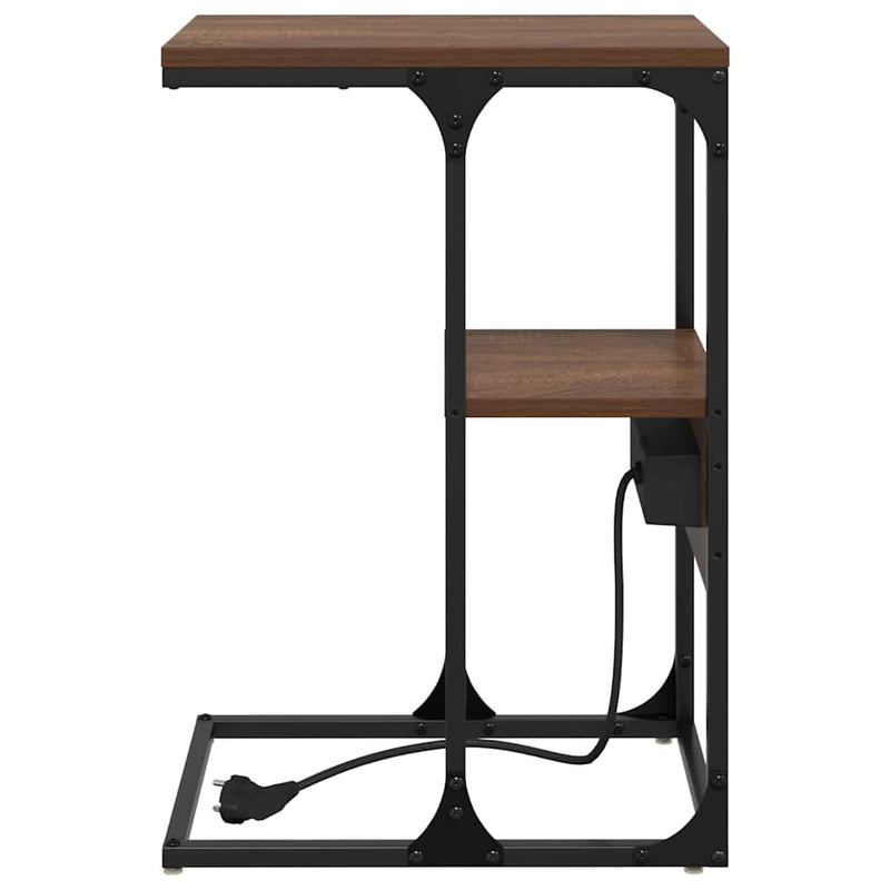 vidaXL Éjjeliszekrény fiókkal barna tölgy 41.5 x 26 x 60.5 cm Faanyag