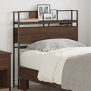 vidaXL Tároló fejtámla polcokkal fejtámlával barna tölgy 80 cm Faanyag