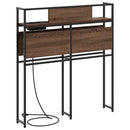 vidaXL Tároló fejtámla polcokkal fejtámlával barna tölgy 80 cm Faanyag