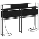 vidaXL Tároló fejtámla polcokkal tárolóval Musta tammi 160 cm Faanyag