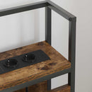 vidaXL Tároló fejtámla polcokkal Füstölt tölgy 160 cm Faanyag