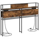 vidaXL Tároló fejtámla polcokkal Füstölt tölgy 160 cm Faanyag