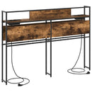 vidaXL Tároló fejtámla polcokkal Füstölt tölgy 160 cm Faanyag