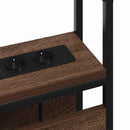 vidaXL Tároló fejtámla polcokkal tárolóval barna tölgy 160 cm Faanyag