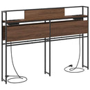 vidaXL Tároló fejtámla polcokkal tárolóval barna tölgy 160 cm Faanyag