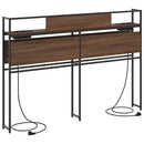 vidaXL Tároló fejtámla polcokkal tárolóval barna tölgy 160 cm Faanyag