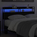 vidaXL Fejtámla polcokkal fejtámlával Musta tammi 150 cm Faanyag