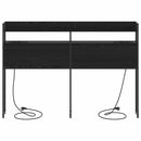 vidaXL Fejtámla polcokkal fejtámlával Musta tammi 150 cm Faanyag