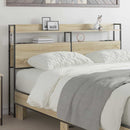 vidaXL Fejtámla polcokkal fejtámlával sonoma tölgy 150 cm Faanyag