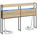 vidaXL Fejtámla polcokkal fejtámlával sonoma tölgy 150 cm Faanyag