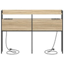 vidaXL Fejtámla polcokkal fejtámlával sonoma tölgy 150 cm Faanyag