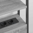 vidaXL Fejtámla polcokkal fejtámlával Szürke sonoma 150 cm Faanyag