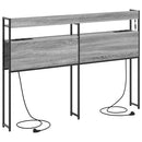 vidaXL Fejtámla polcokkal fejtámlával Szürke sonoma 150 cm Faanyag