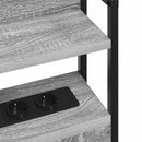 vidaXL Tároló fejtámla LED -es lámpákkal Szürke sonoma 160 cm Faanyag