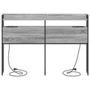 vidaXL Tároló fejtámla LED -es lámpákkal Szürke sonoma 160 cm Faanyag