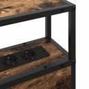 vidaXL Tároló fejtámla polcokkal tárolóval Füstölt tölgy 75 cm Faanyag