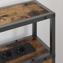 vidaXL Tároló fejtámla polcokkal tárolóval Füstölt tölgy 75 cm Faanyag