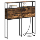 vidaXL Tároló fejtámla polcokkal tárolóval Füstölt tölgy 75 cm Faanyag