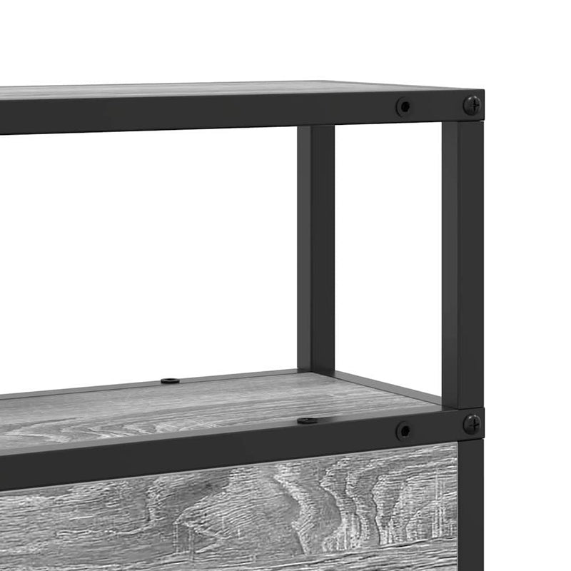 vidaXL Tároló fejtámla polcokkal tárolóval Szürke sonoma 75 cm Faanyag