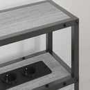 vidaXL Tároló fejtámla polcokkal tárolóval Szürke sonoma 75 cm Faanyag