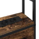 vidaXL Tárolós Fejtámla Töltő Állomással Füstölt tölgy 100 cm Faanyag