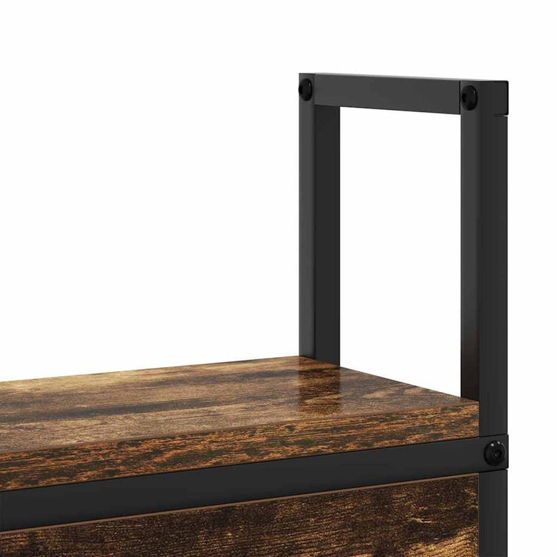 vidaXL Tárolós Fejtámla Töltő Állomással Füstölt tölgy 100 cm Faanyag