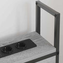 vidaXL Tárolós Fejtámla Töltő Állomással Szürke sonoma 100 cm Faanyag