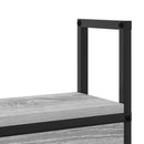 vidaXL Tárolós Fejtámla Töltő Állomással Szürke sonoma Faanyag