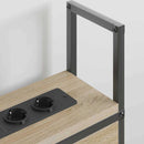 vidaXL Tárolós Fejtámla Töltő Állomással sonoma tölgy 150 cm Faanyag