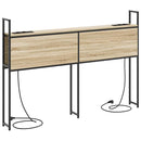 vidaXL Tárolós Fejtámla Töltő Állomással sonoma tölgy 150 cm Faanyag