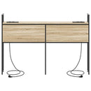vidaXL Tárolós Fejtámla Töltő Állomással sonoma tölgy 150 cm Faanyag
