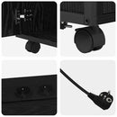 vidaXL Irodai szekrény töltőállomással Musta tammi 61 x 46 x 67 cm